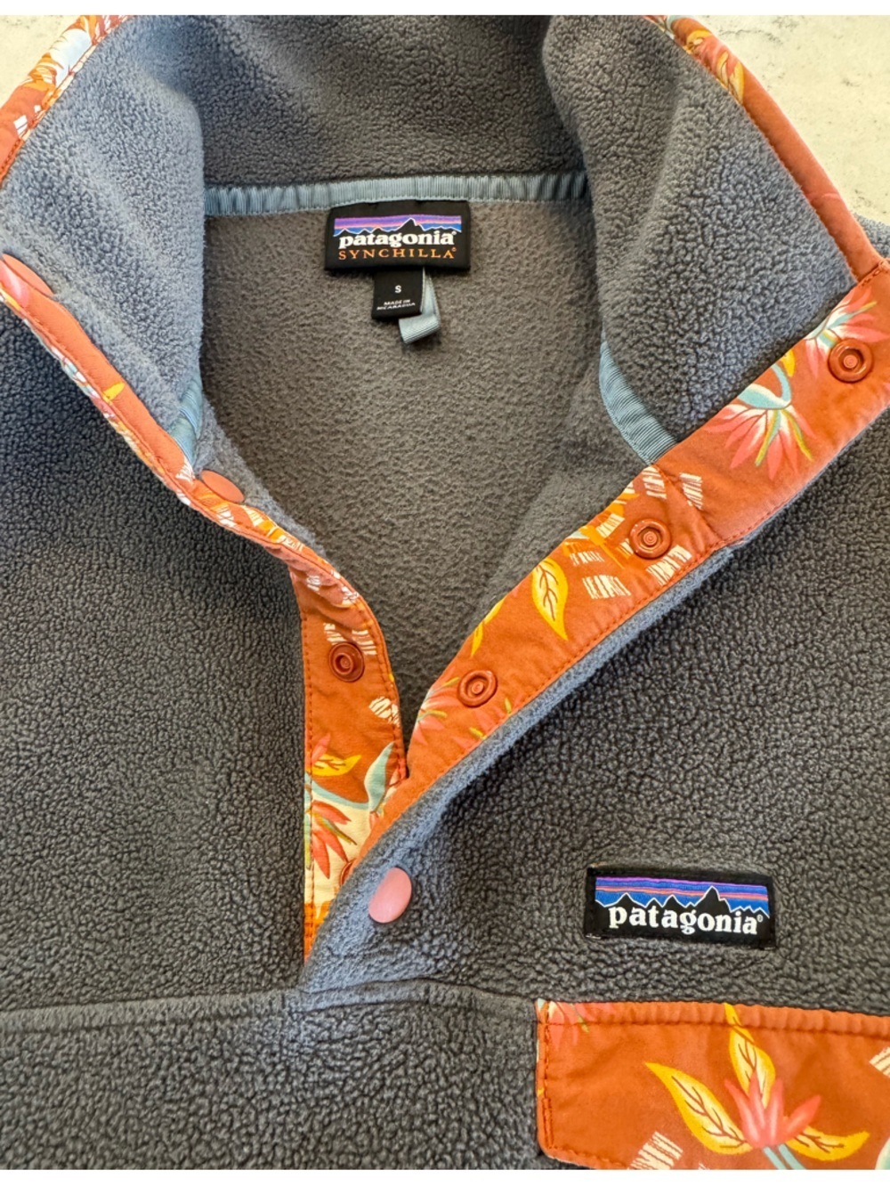 PATAGONIA Men's Lightweight Synchilla® Snap-T® Pullover Style #25580 Size Small - Picture 9 of 12